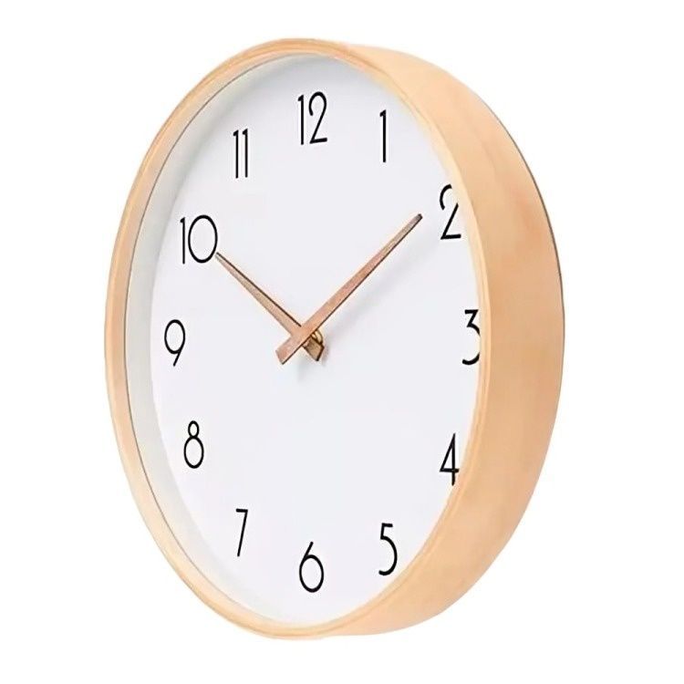 Reloj De Muralla Redondo Madera plastica Clara Analogo