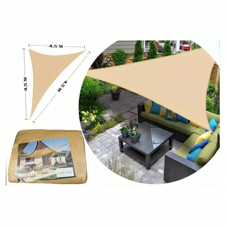 Carpa Lona / Vela Malla Sombra Triangular 3.5mx3.5mx3.5m-3