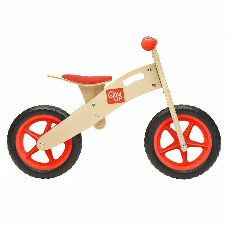 Bicicleta Infantil Madera Roja Glowup-0