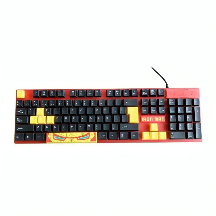 Kit Gamer Marvel Iron Man 3 En 1 Teclado+mouse+audifonos-1