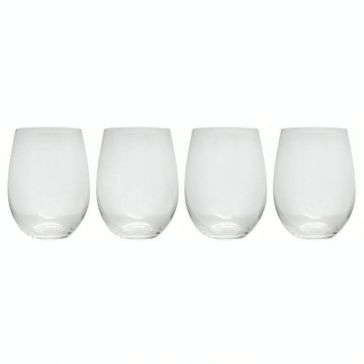SET 4 VASOS VINO GLASSO REDONDO CRISTAL