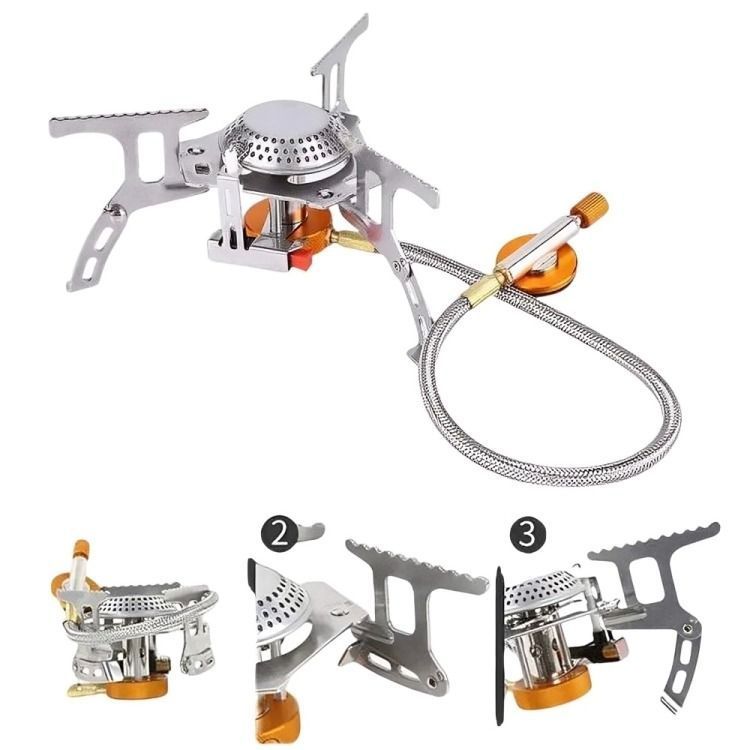 Cocinilla Para Camping Con Manguera A Gas-2