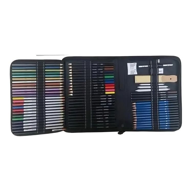 SET 72 Estuche Lápices De Colores Dibujo Profesional-0