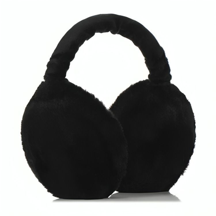 AUDIFONO DIADEMA CON OREJERAS FELPA - NEGRO