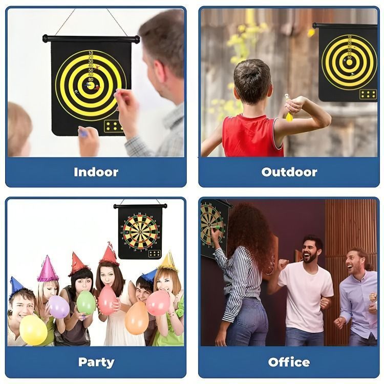 Juego Dardo Tablero Colgante Y Plegable Accesorios Magnético-3