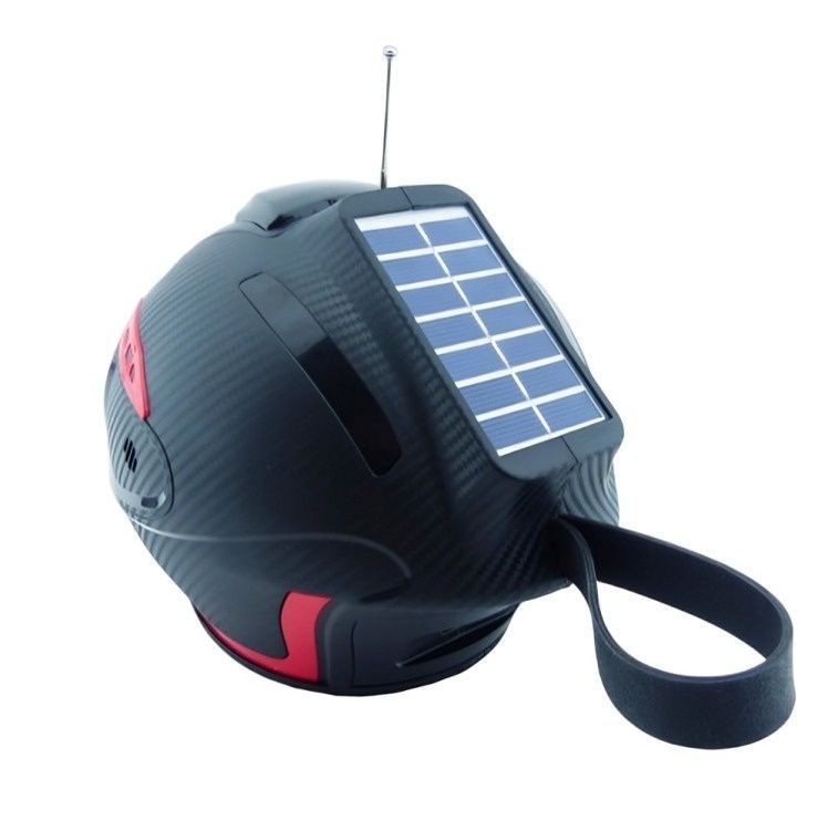 PARLANTE SOLAR TIPO CASCO MUSYL M-60 USB-TF CON LED ROJO-1