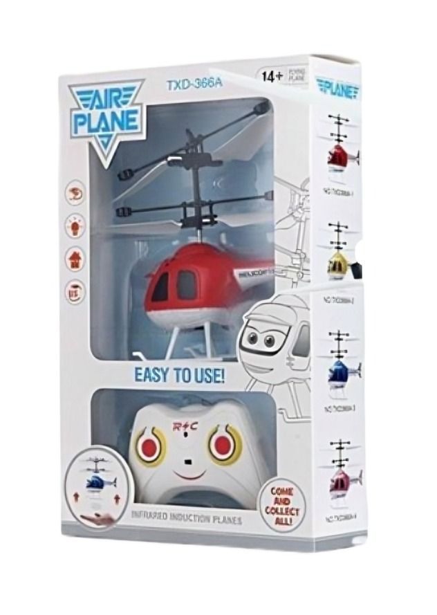 Helicoptero con control Rojo-0