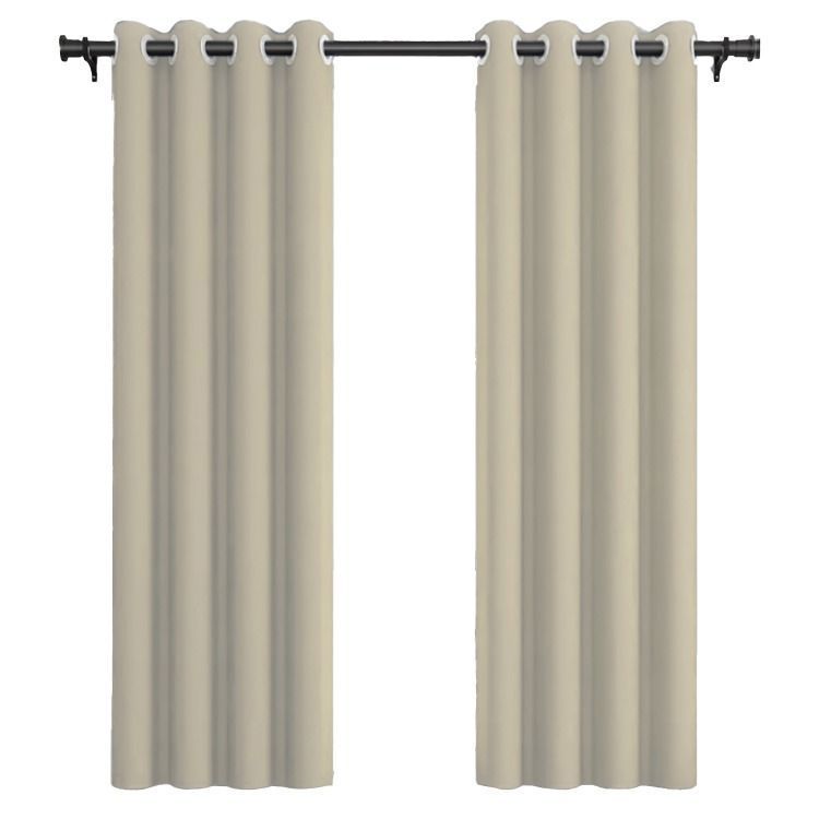 Cortina de Tela Blackout + Velo Vincenzi 140x220 Beige-0
