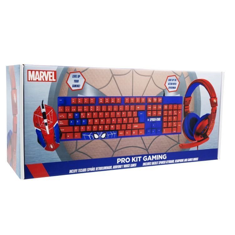 Kit 3 en 1 Marvel Spider Man, Mouse + Teclado + Audífonos-3