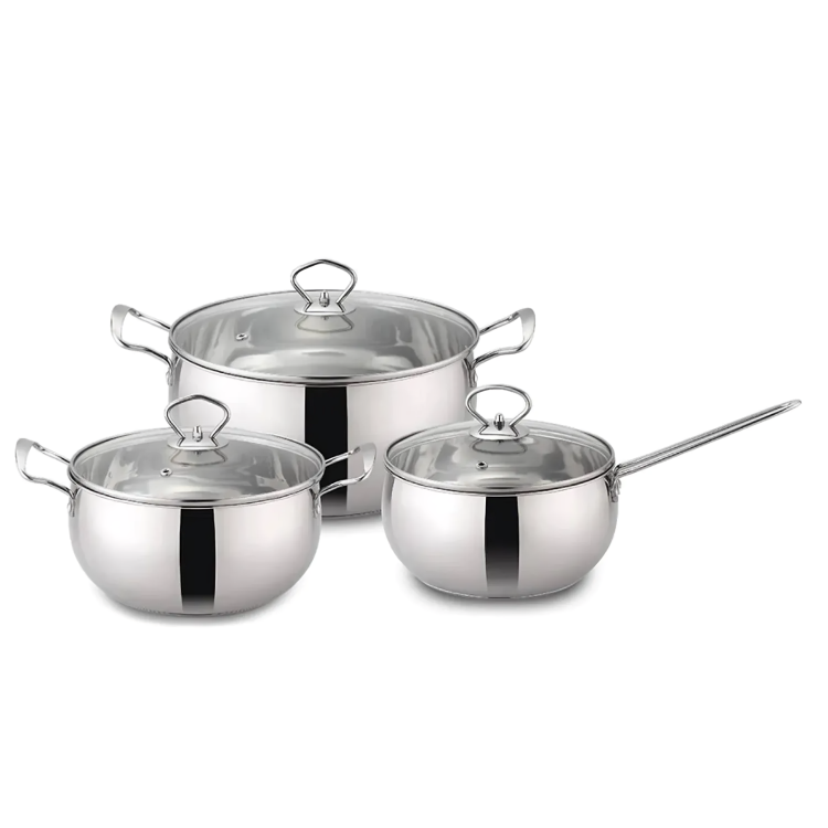 Bateria de Cocina Acero Inox. de 6 piezas Amsterdam Doral