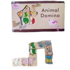Domino Madera Animales Juego Didactico Para Niños-1