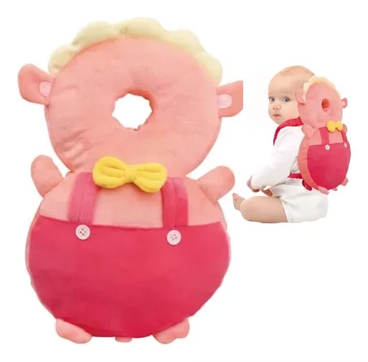 Almohada Bebe Antigolpe  Color Rosada-1