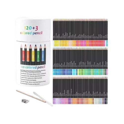 Set 120 Lapices Color Profesional Dibujo Caja Cilindrico-1