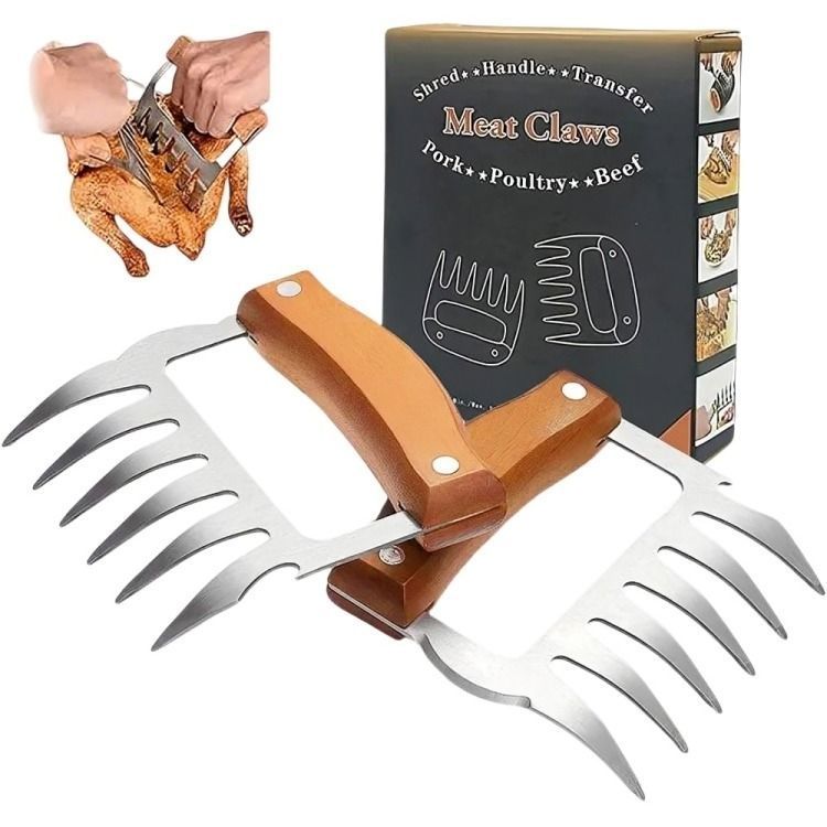 X2 Garras De Oso Acero Inoxidable Para Asados Parrilla Bbq-1