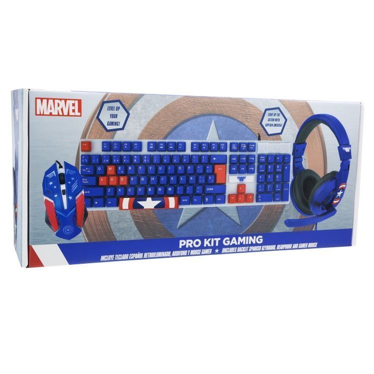 KIT GAMER CAPITAN AMERICA 3 EN 1 -0