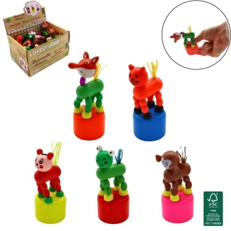 Set 2 Desvanecedor Animal Juguete de Madera -1
