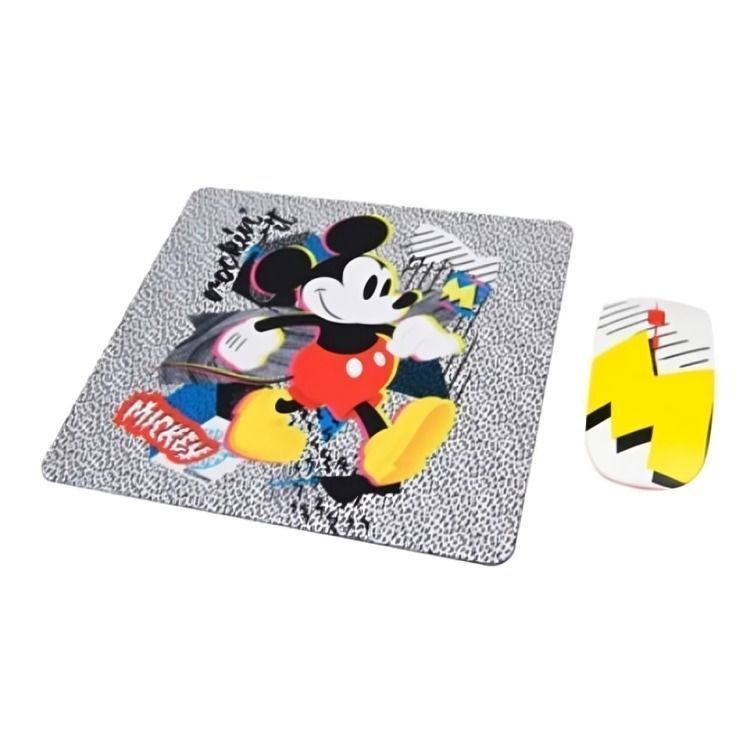 Kit MousePad + Mouse Inalámbrico  Mickey 1-1