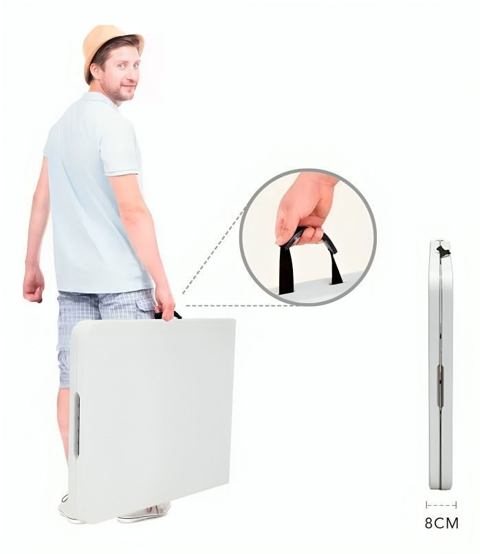 Mesa Plegable Tipo Maleta Blanca-3