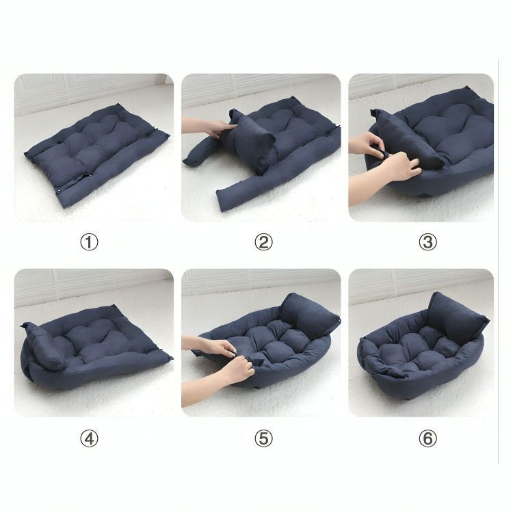 Cama para mascotas 68x50x40 Azul-2
