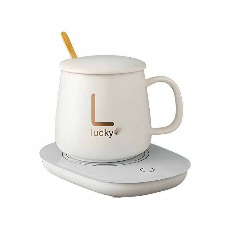 TAZA DE CAFÉ Y PLATO CON CALENTAMIENTO BLANCO-0
