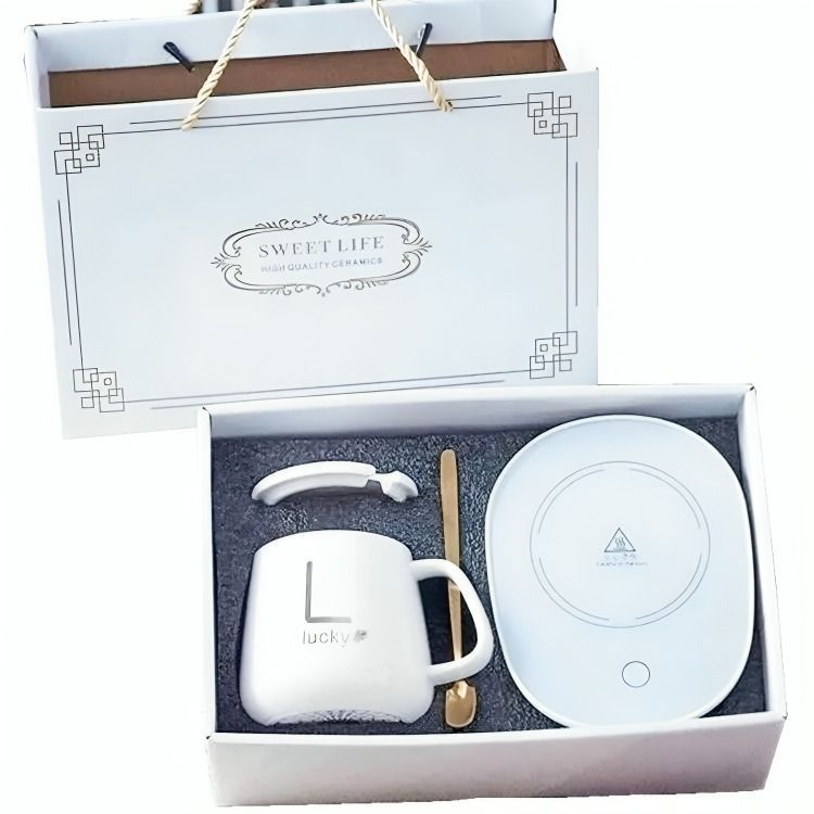 TAZA DE CAFÉ Y PLATO CON CALENTAMIENTO BLANCO-1