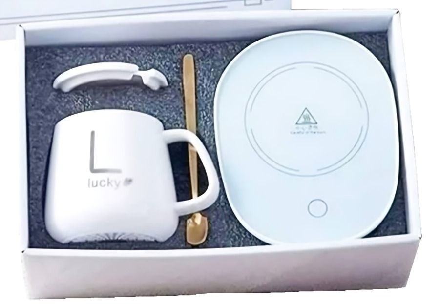TAZA DE CAFÉ Y PLATO CON CALENTAMIENTO BLANCO-2