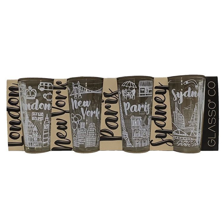 SET 4 VASOS CITY COLLECTION GLASSO-1