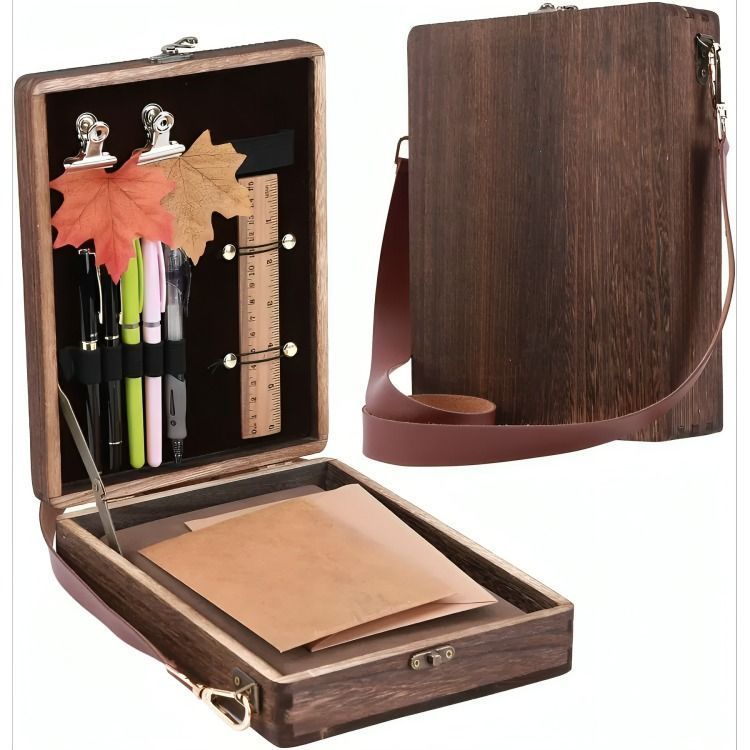 Bolsa De Almacenamiento De Madera Multifuncion Retro-1