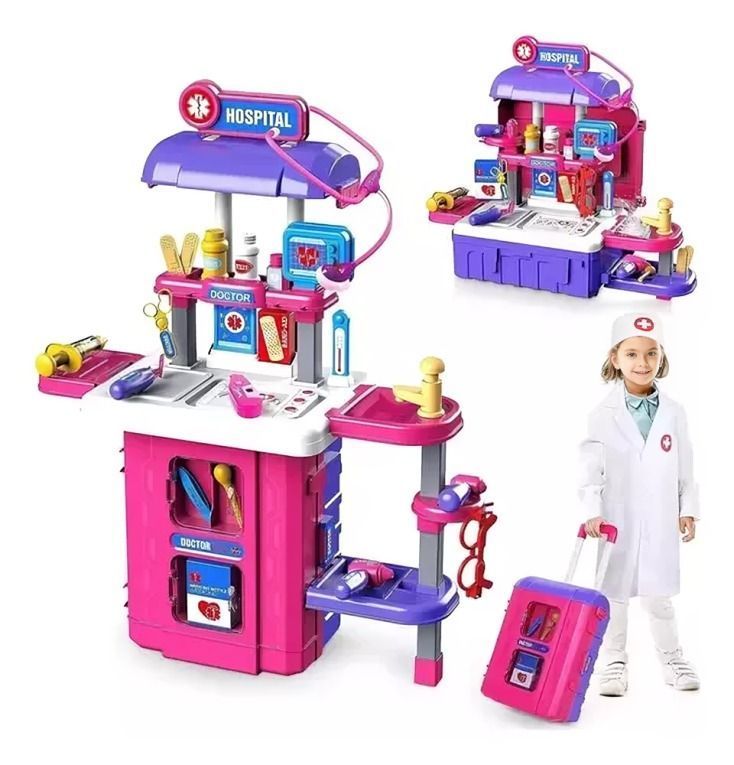 Maletin hospital 3 EN 1 ROSADO-1