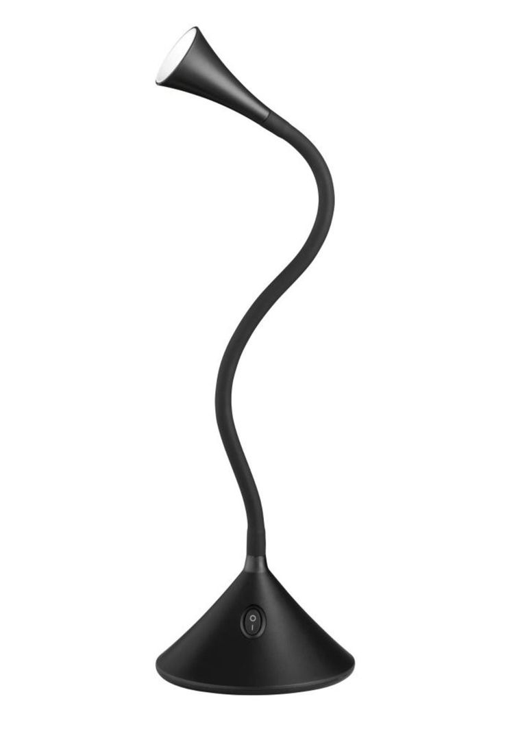 Lámpara De Escritorio Led Cobra Luz Cálida Negro-0