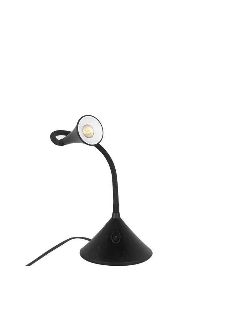 Lámpara De Escritorio Led Cobra Luz Cálida Negro-3