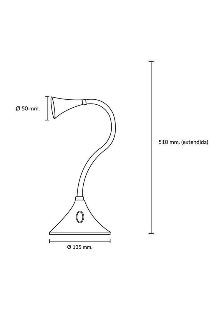 Lámpara De Escritorio Led Cobra Luz Cálida Negro-5