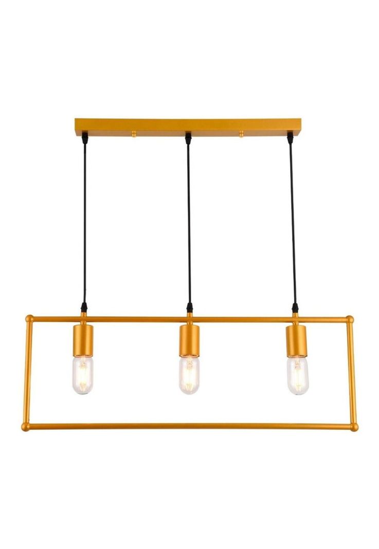Lámpara Colgante Dosde 3 Luces Dorado-0