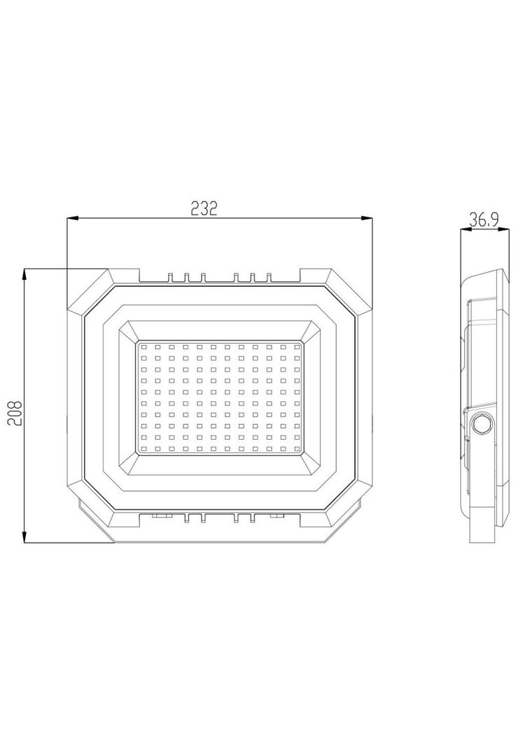 Proyector Led 100W 2700K Gris BP-2