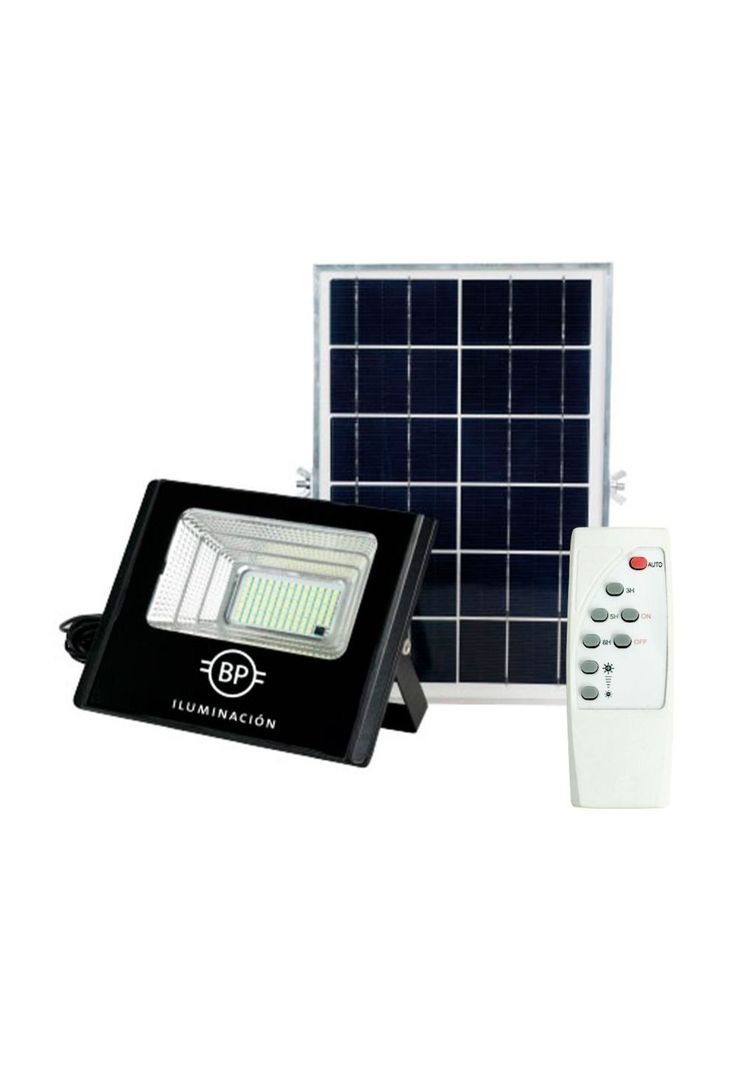 Luminaria Solar 100W Con Panel Solar Externo-0