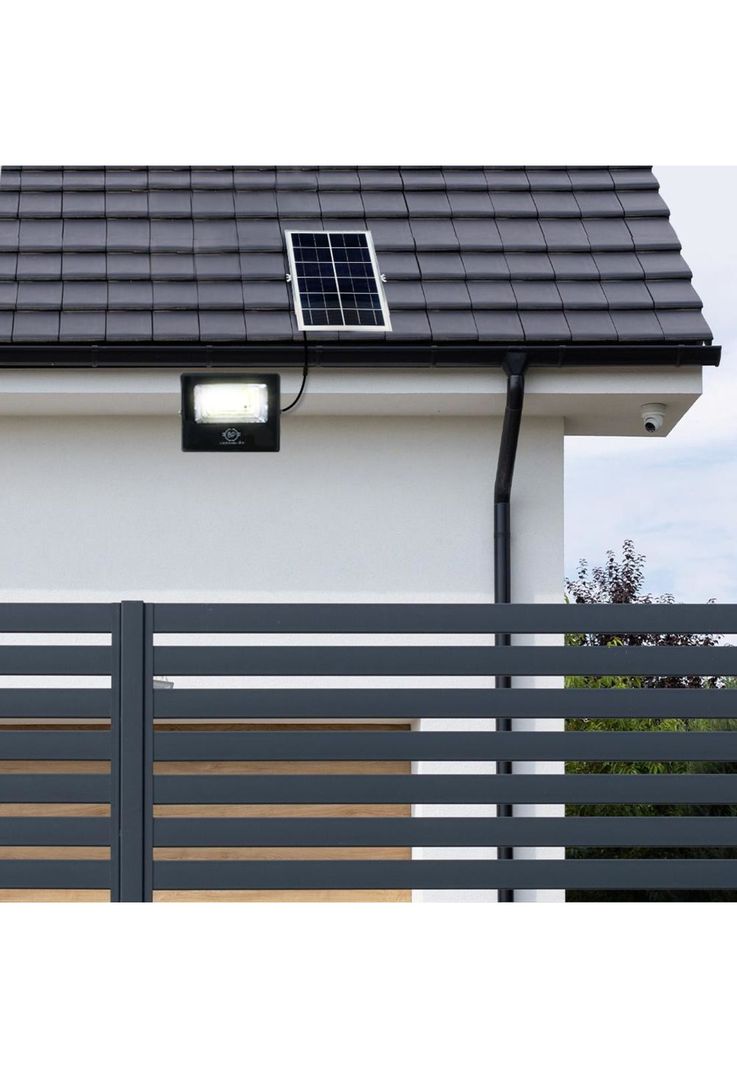 Luminaria Solar 100W Con Panel Solar Externo-1