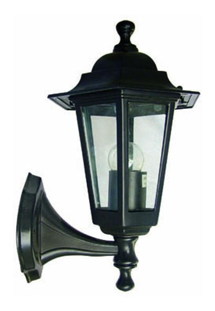 Farol Chapa 6 Caras Sujeción Inferior Negro Ip44 E27-0