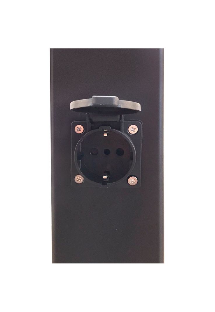 Farol Poste 50Cm Praza Negro-3