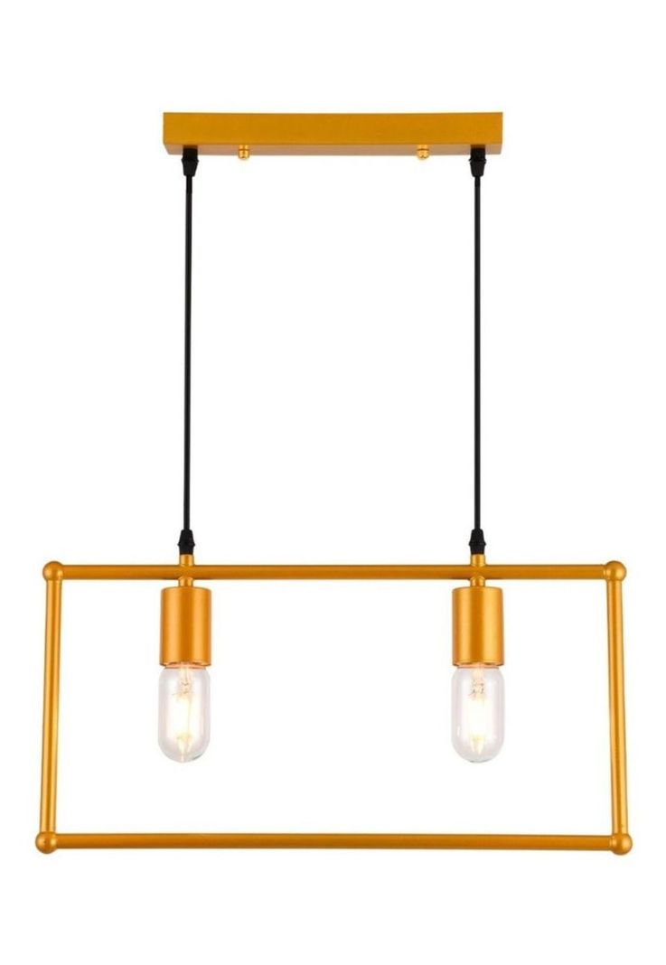 Lámpara Colgante Dosde 2 Luces Dorado-0