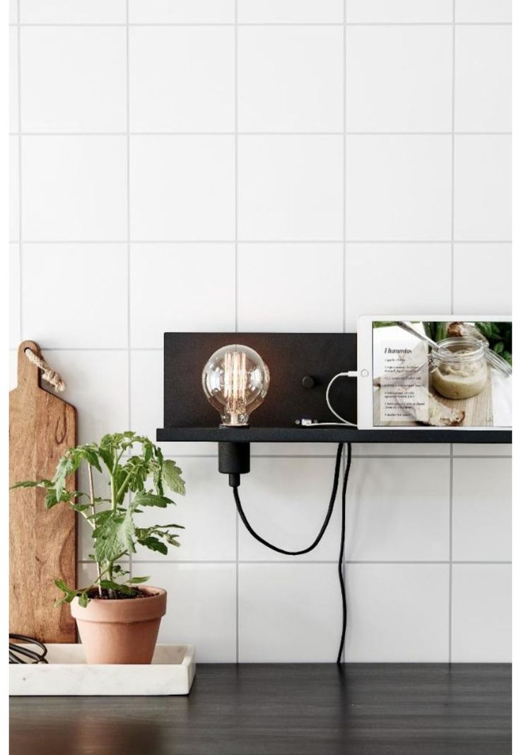 Lámpara De Pared Byp Multi Negro Con Usb 50cm-2
