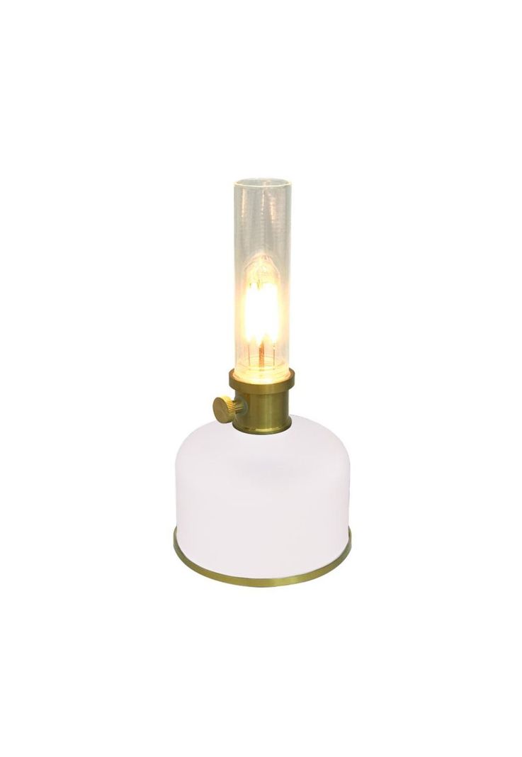 Linterna de Mesa Argand Portatil Beige Blanco