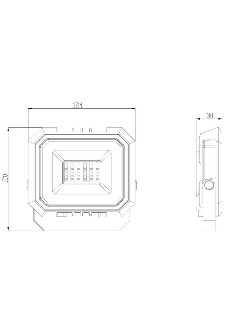 Proyector Led 30W 2700K Gris BP-2