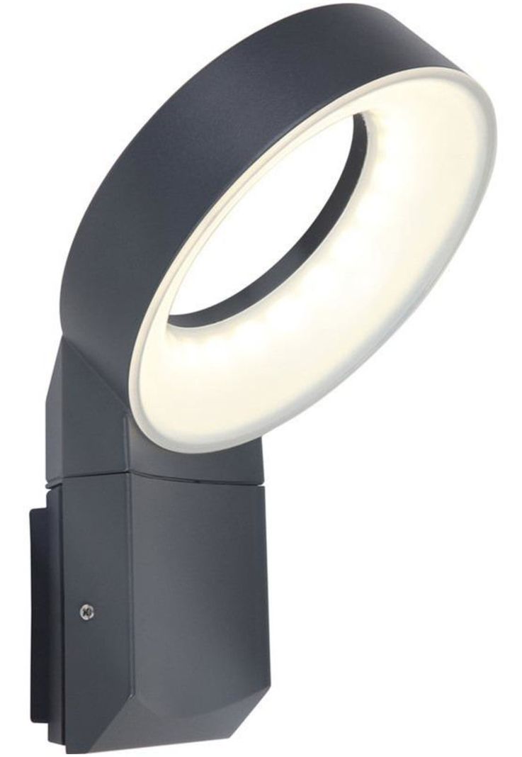 Aplique Meridian Lutec Led 14w Luz Calida Ip54 Negro