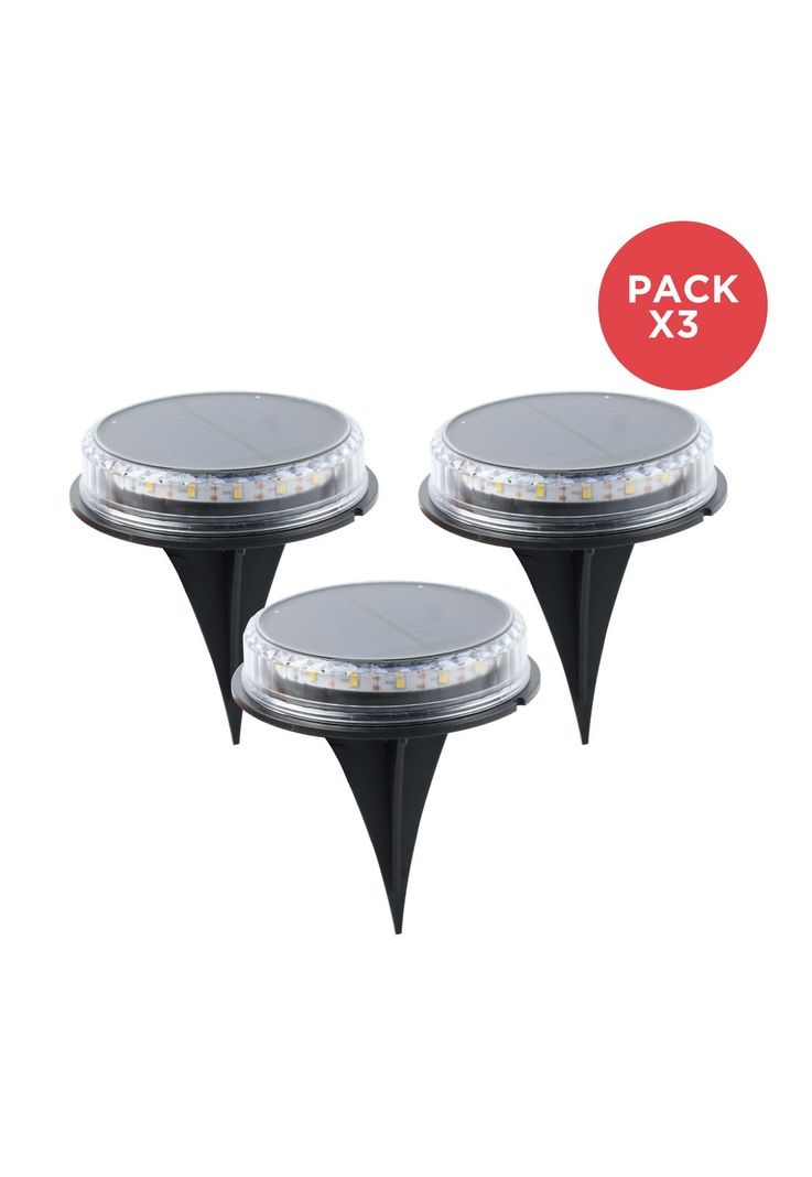 Pack 3 Estacas Solar Marcador Piso-0