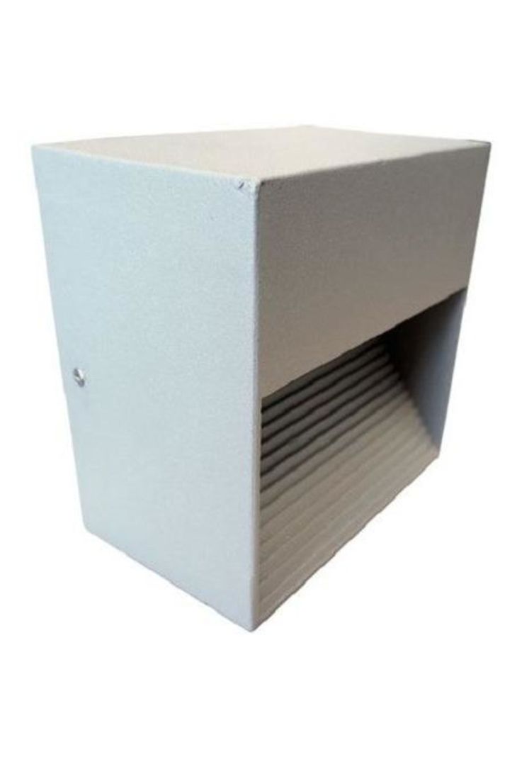 Aplique Muro Exterior Box Led Hp Luz Cálida Gris-2