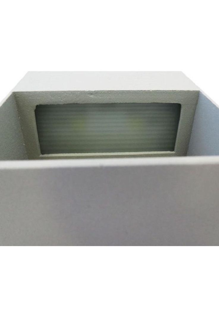 Aplique Muro Exterior Box Led Hp Luz Cálida Gris-3