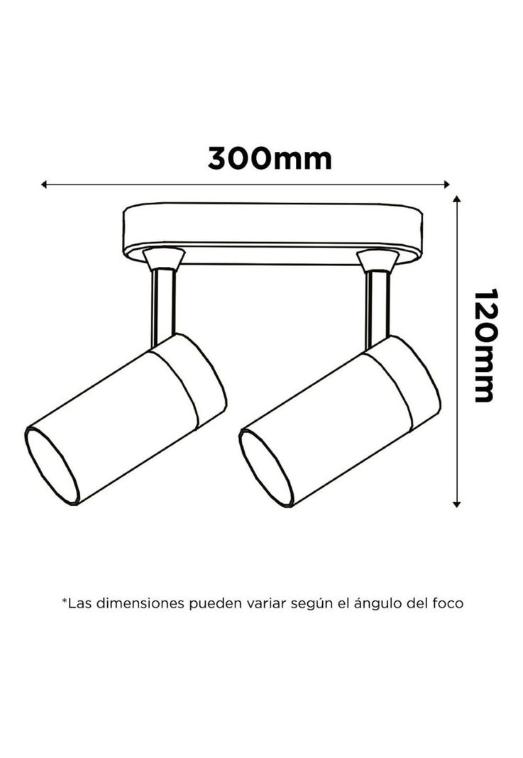 Lámpara Foco Sobrepuesto Led Tank 2 Luces Luz Cálida-1