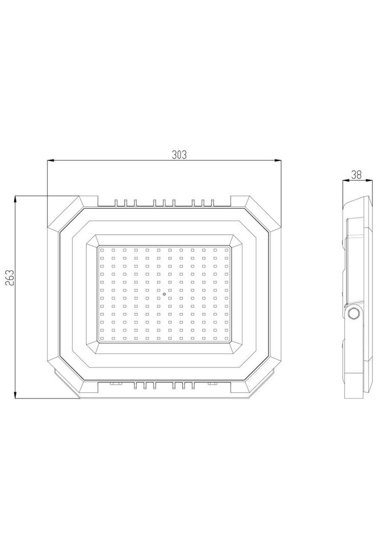 Proyector Led 200W 6500K Gris-2