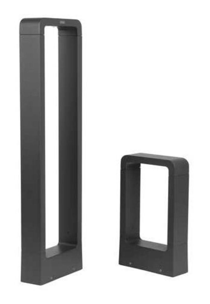 Farol Poste 65cm Back Cob 5w Luz Cálida Gris-0