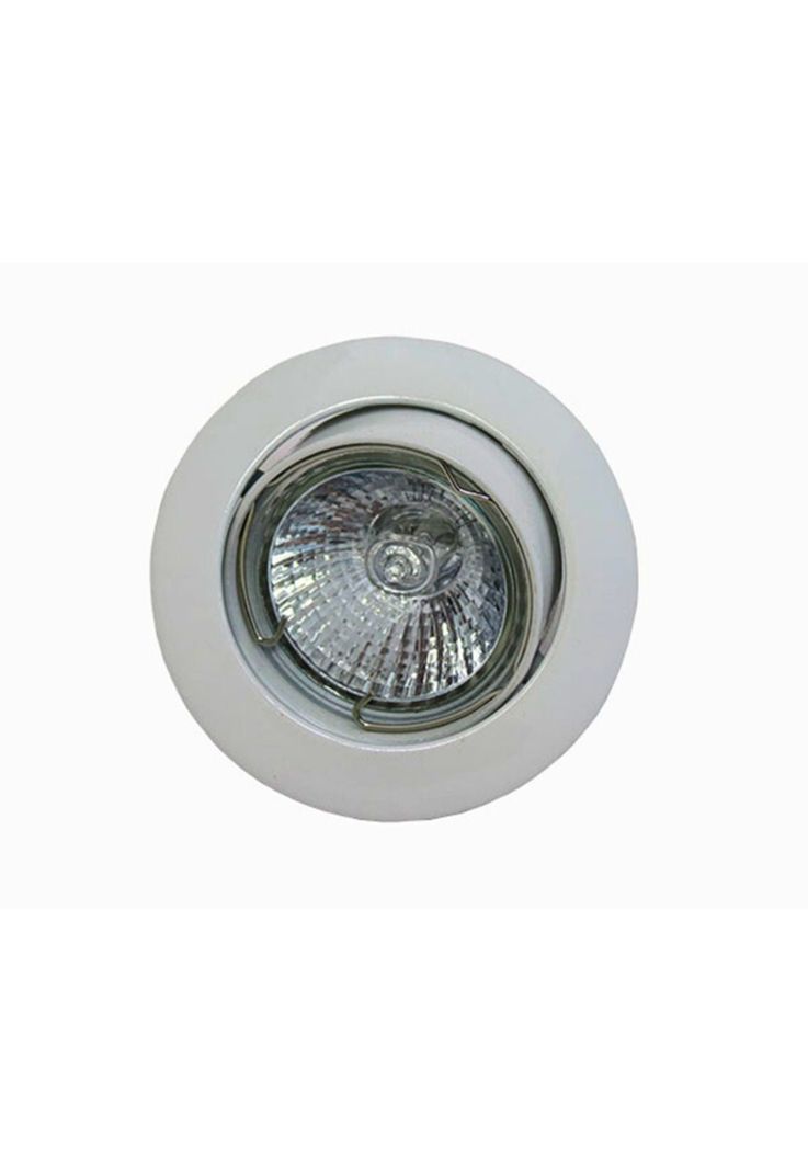 Foco Empotrado Aluminio Blanco Basculante-0
